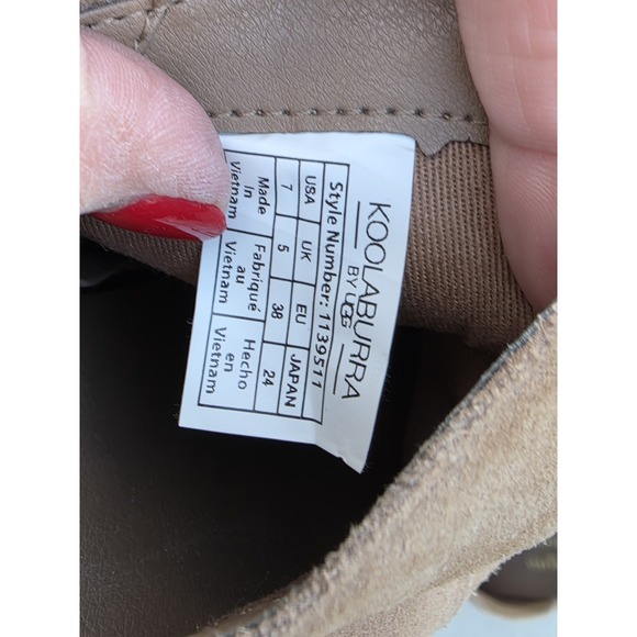 Koolaburra by Ugg Sofiya Suede Ankle Booties Boots Size 7 Amphora Brown 1096440 - Picture 11 of 11